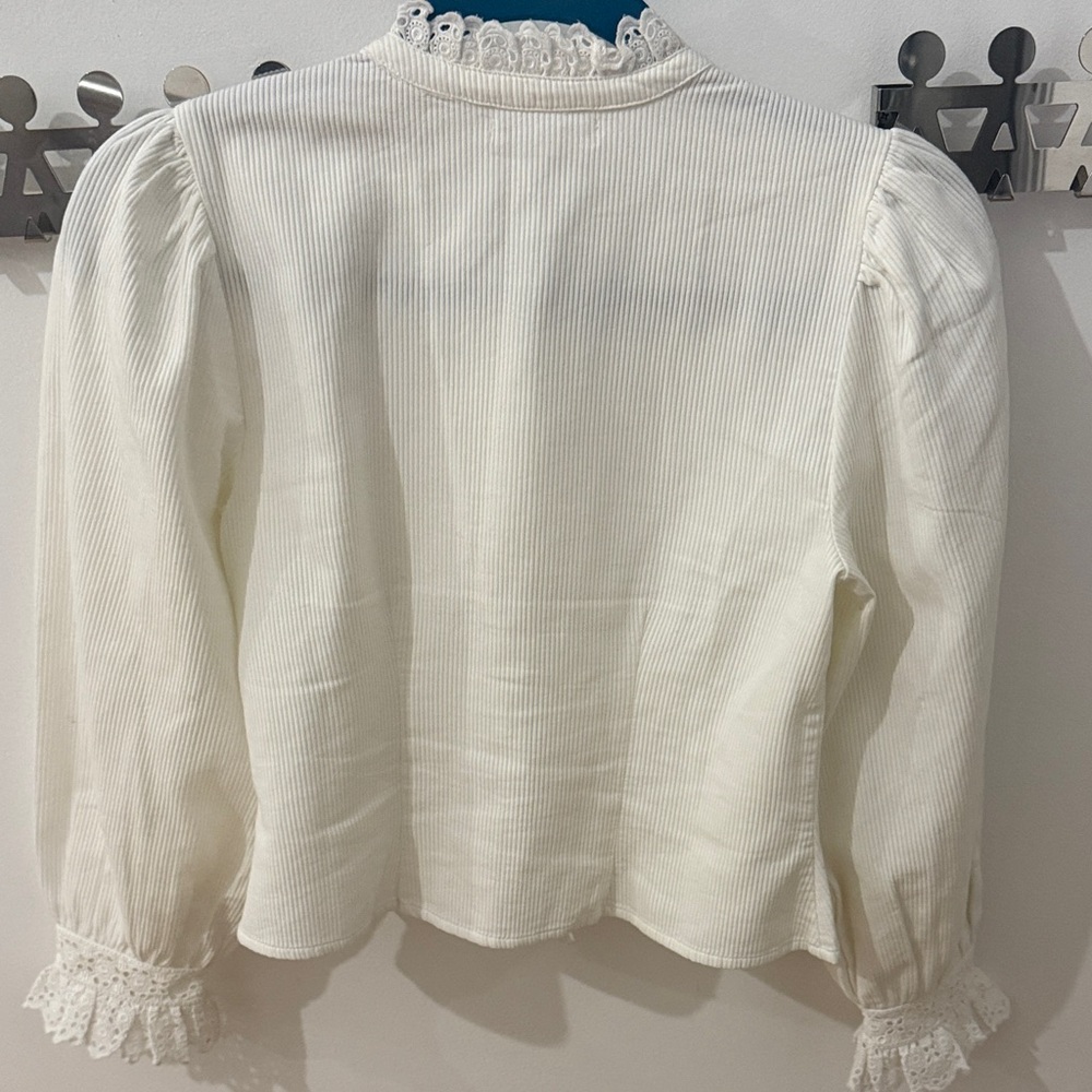 DÔEN Vermont ribbed broderie anglaise cotton shirt - Picture 12 of 16